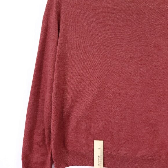 Brook Brothers Sweater Wool Silk Cashmere Womens Medium Red Pullover Top - Picture 4 of 13